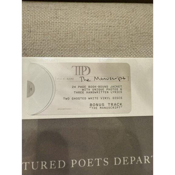 Taylor Swift Tortured Poets Department Special Edition Vinyl "The Manuscript" - Picture 4 of 4